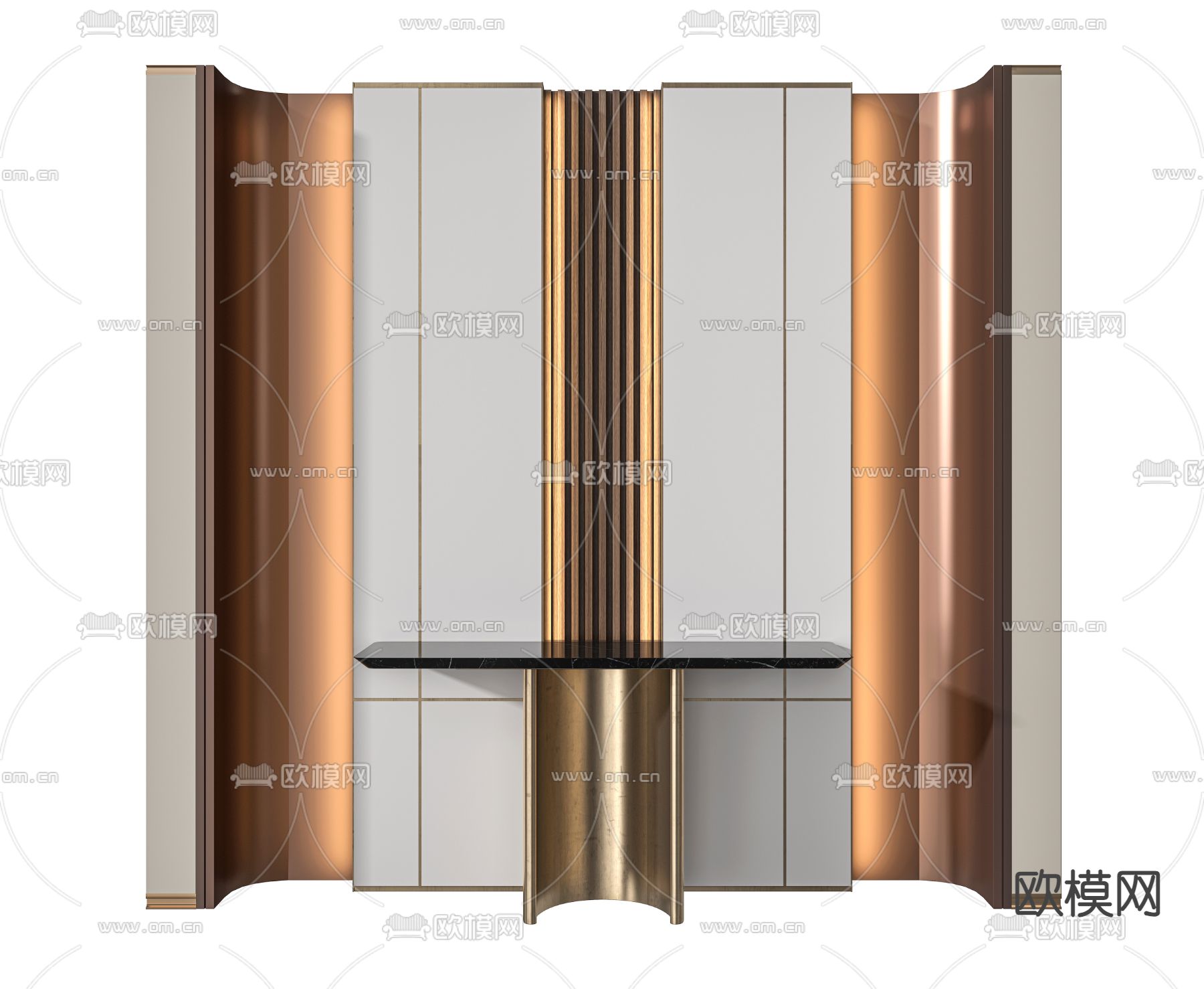 轻奢端景台 条案3d模型下载
