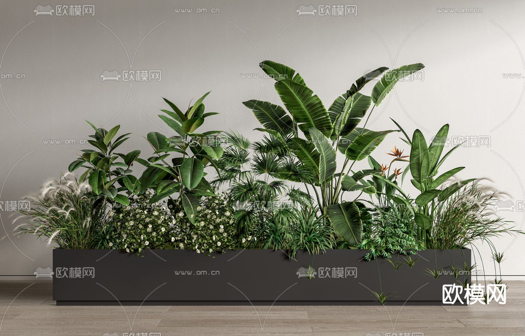 花箱 花池 花坛3d模型下载