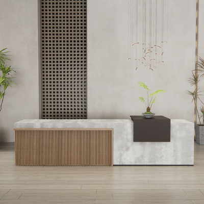 现代酒店前台su模型