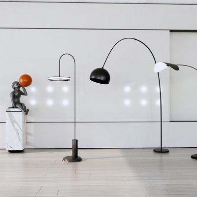 现代落地灯su模型