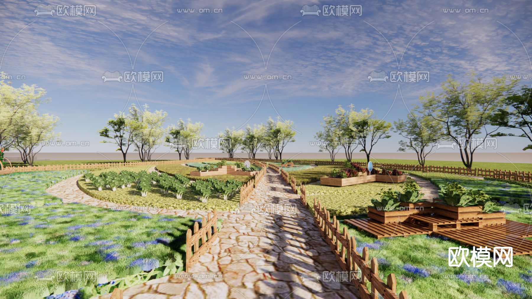 乡村庭院 创意菜园su模型