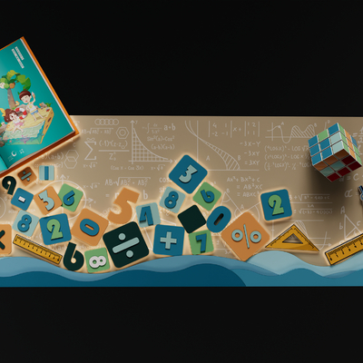 数字主题文化墙 校园文化墙su模型