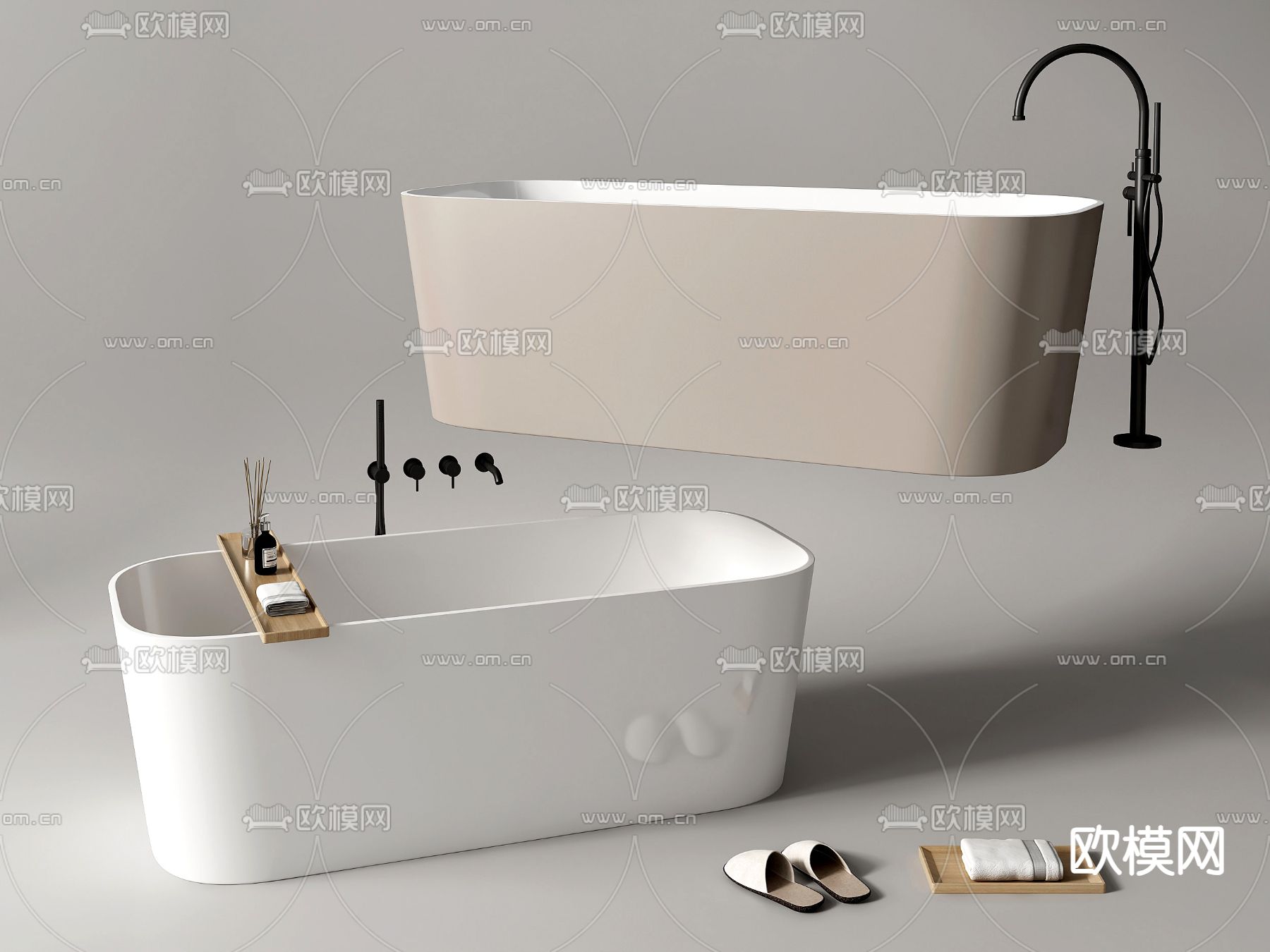 独立浴缸3d模型下载