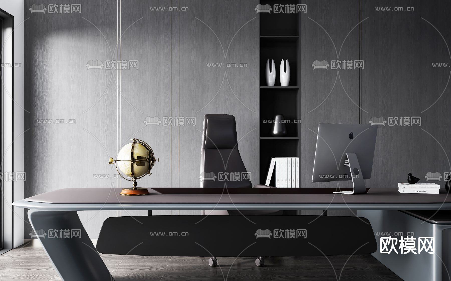 班台桌 老板桌 大班台3d模型下载