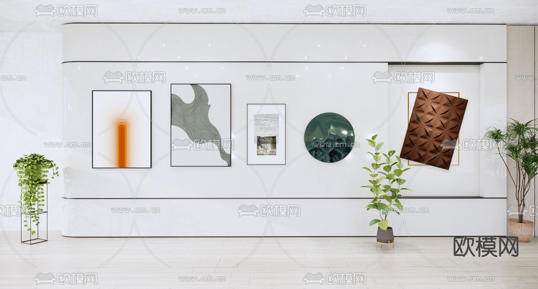 现代装饰画su模型