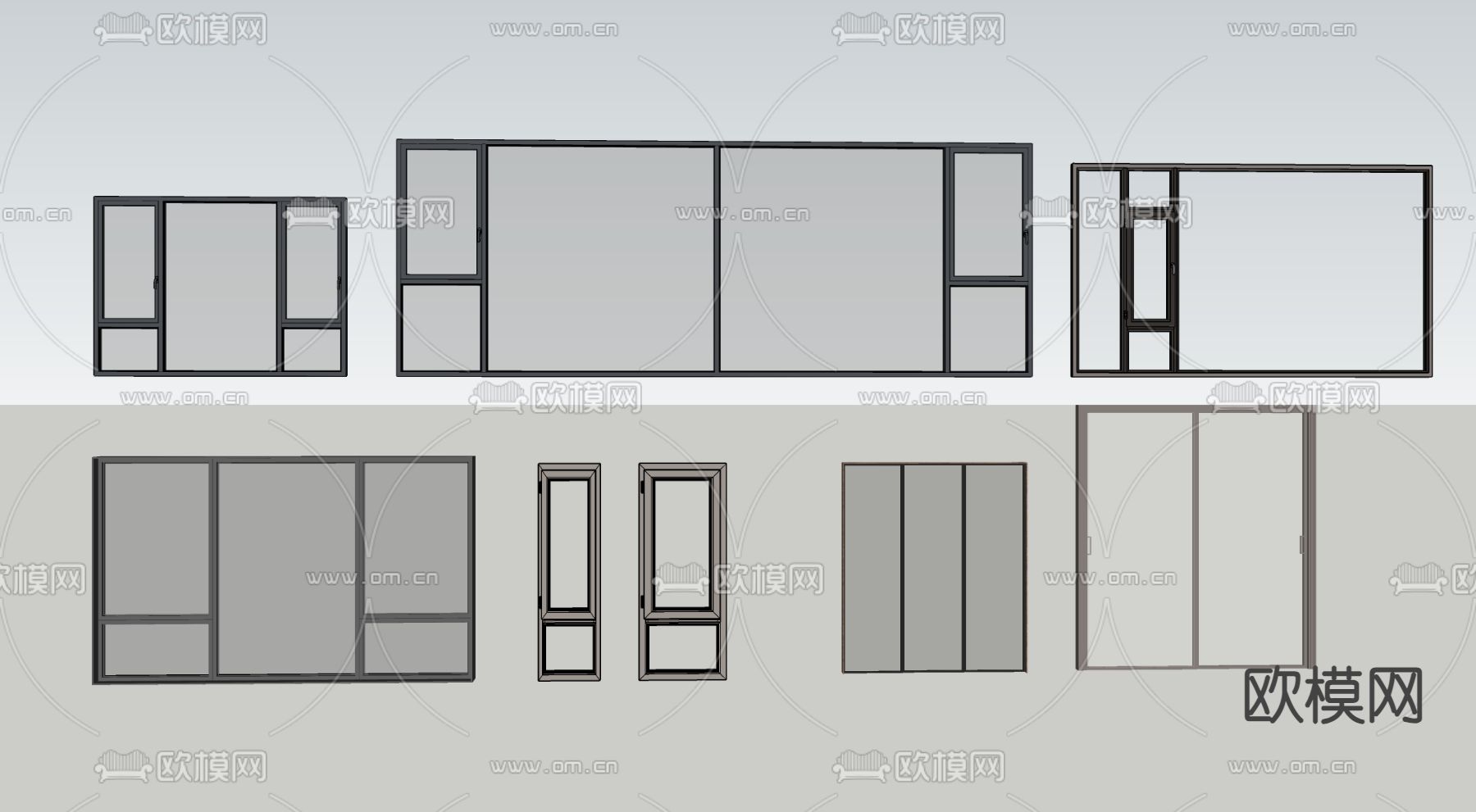 窗户 门窗su模型