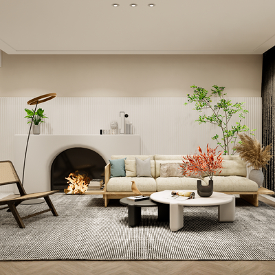 现代客厅su模型