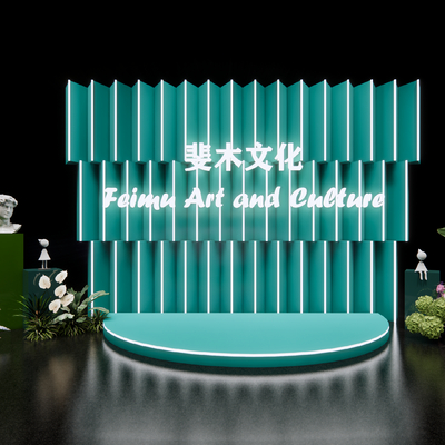 现代商业美陈 合影区su模型