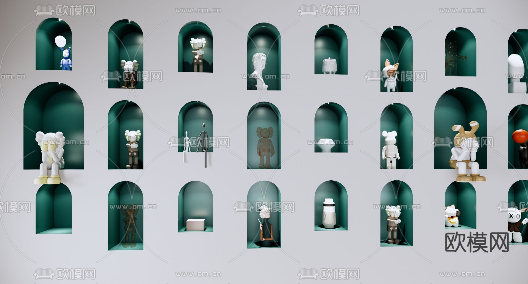 公仔 玩偶摆件su模型