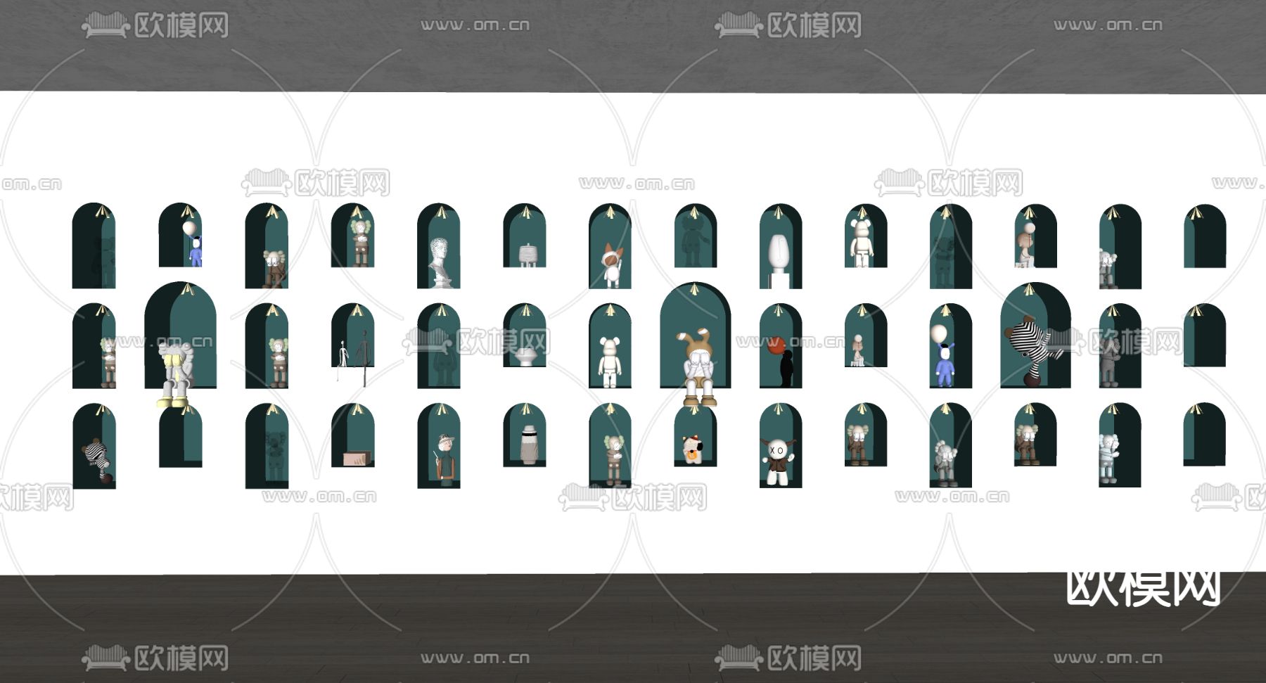 公仔 玩偶摆件su模型