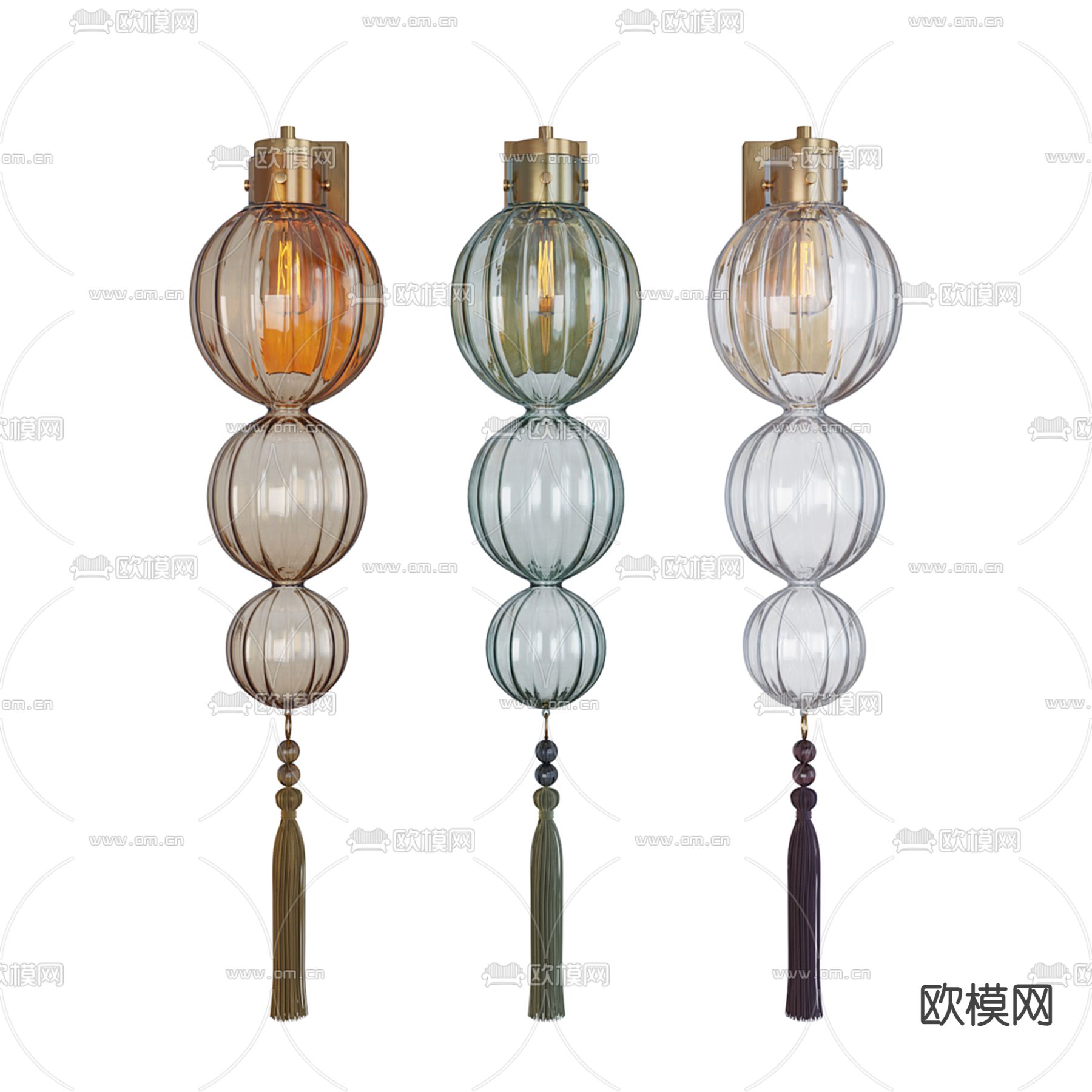 玻璃壁灯3d模型下载