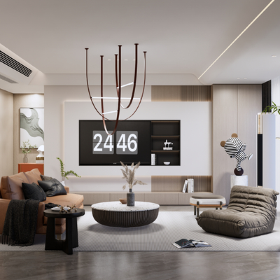 现代客厅su模型