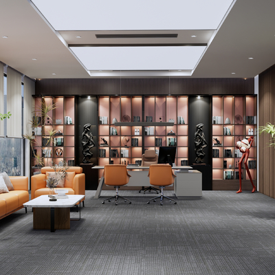 现代经理办公室su模型