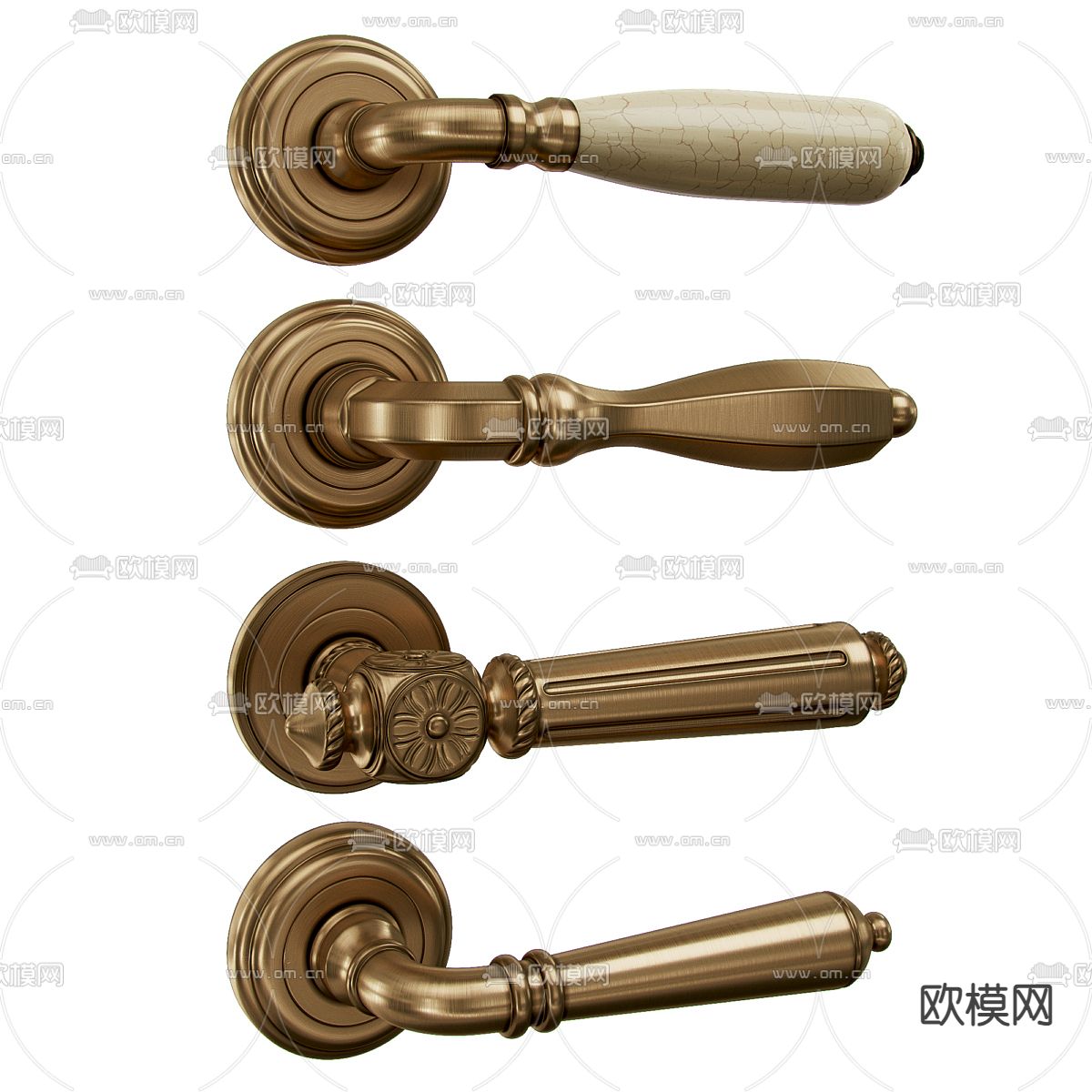 门把手 五金件3d模型下载