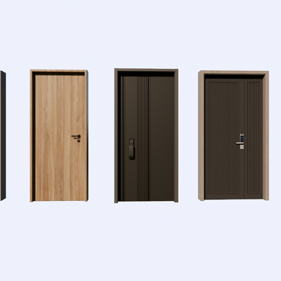  房间门 单开门su模型 