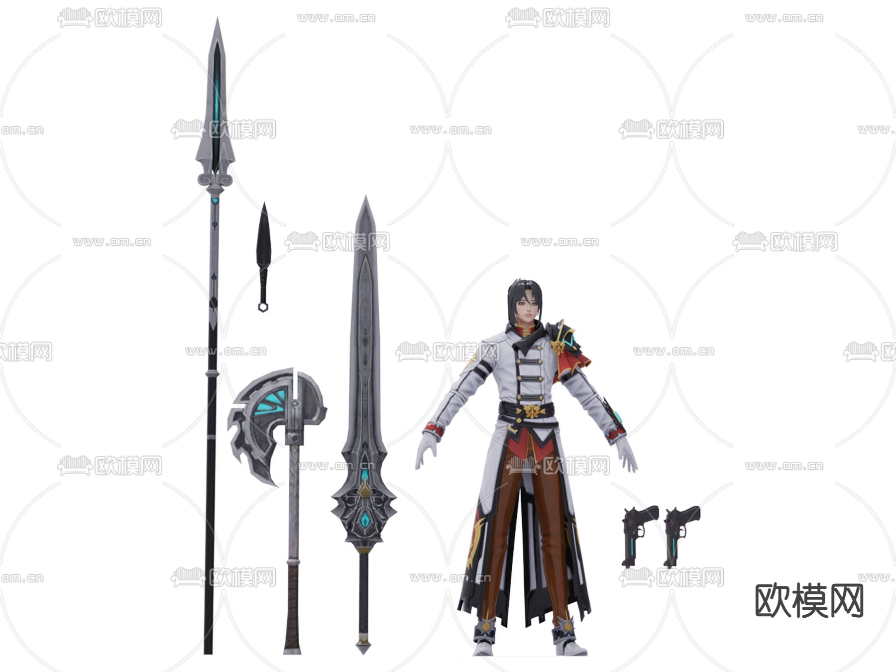 游戏少年su模型下载（渲染图1）