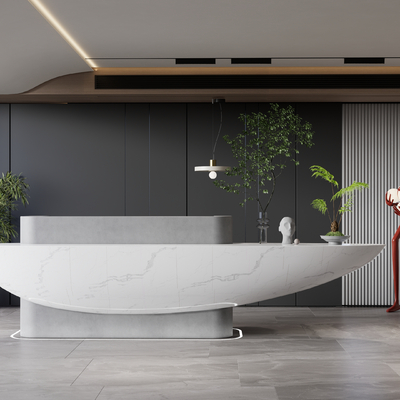  接待 前台su模型 