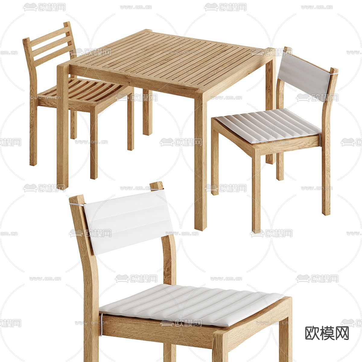 户外桌椅 3d模型下载（渲染图2）