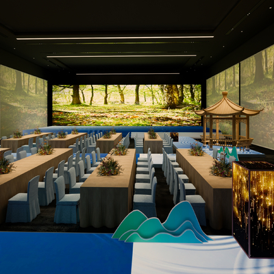 现代宴会舞台 活动现场su模型