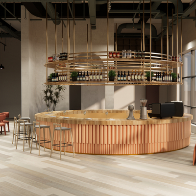 现代酒吧 吧台su模型