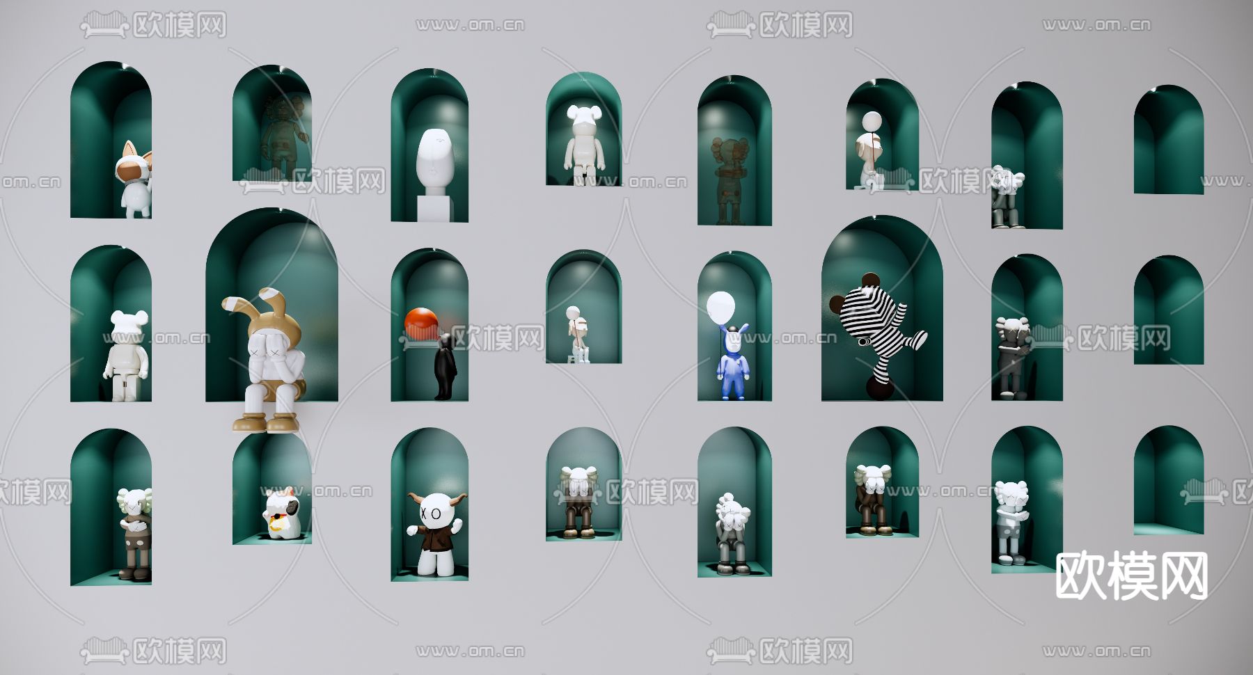 公仔 玩偶摆件su模型