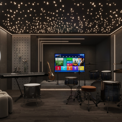  休闲音乐室su模型 