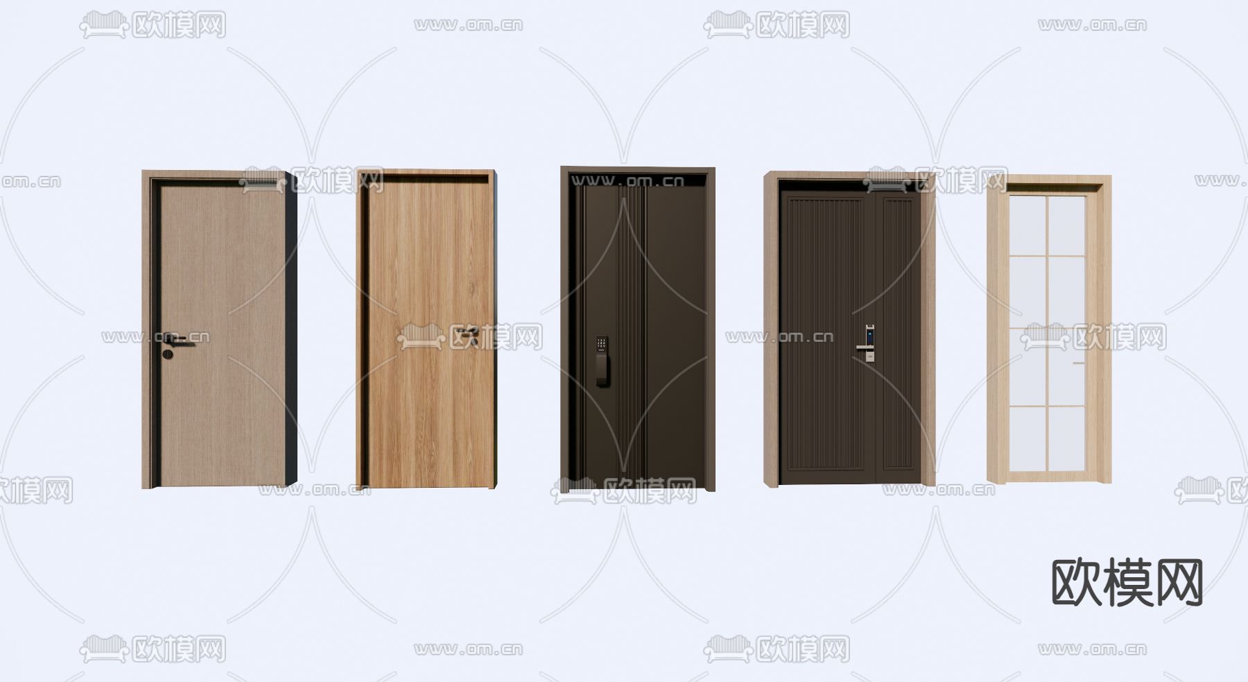 房间门 单开门su模型