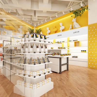  现代文具店 玩具礼品店su模型 