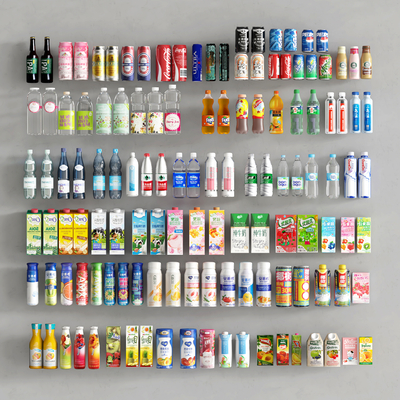  啤酒 饮料 矿泉水 可乐su模型 