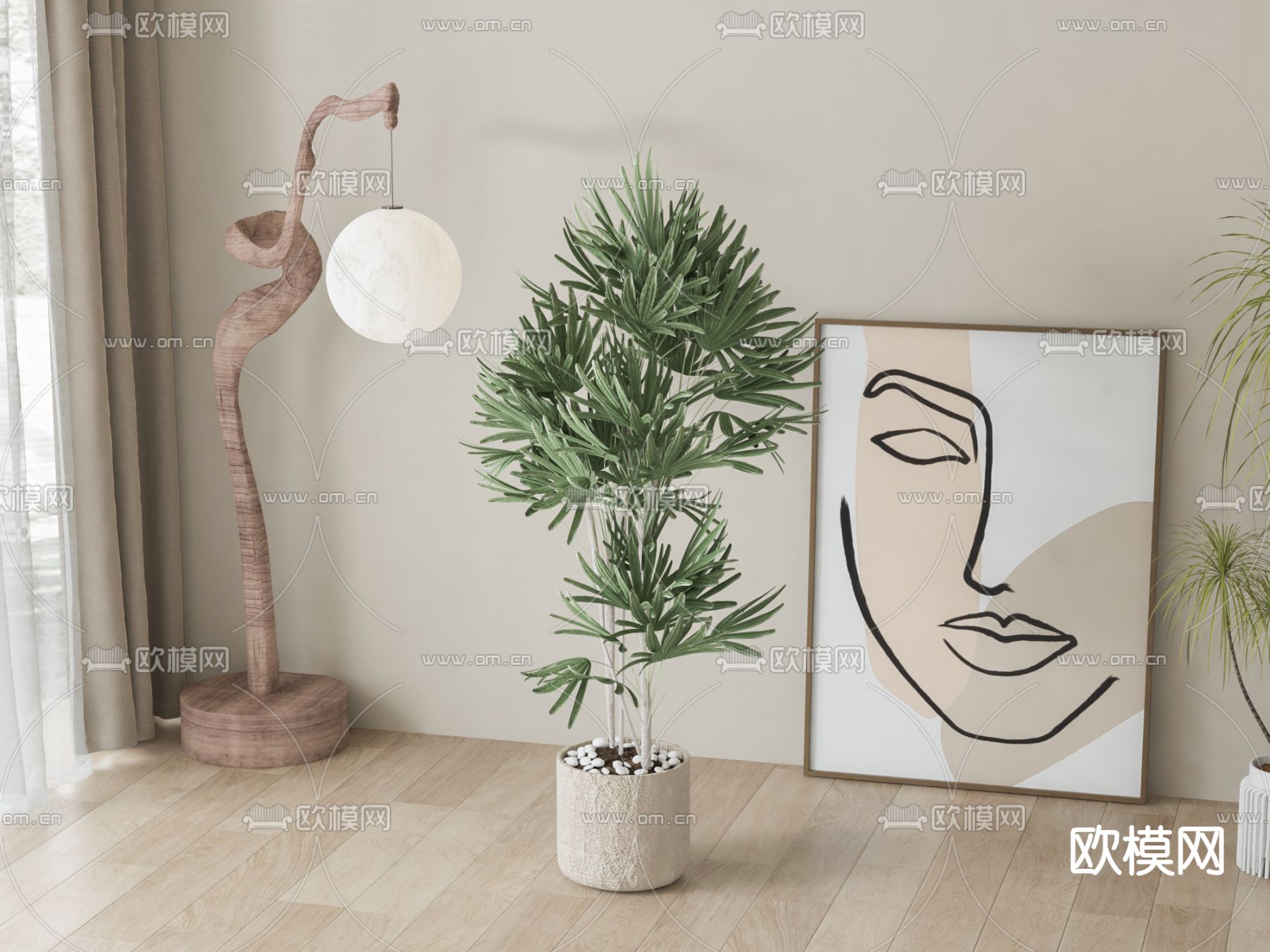 盆栽 盆景3d模型下载