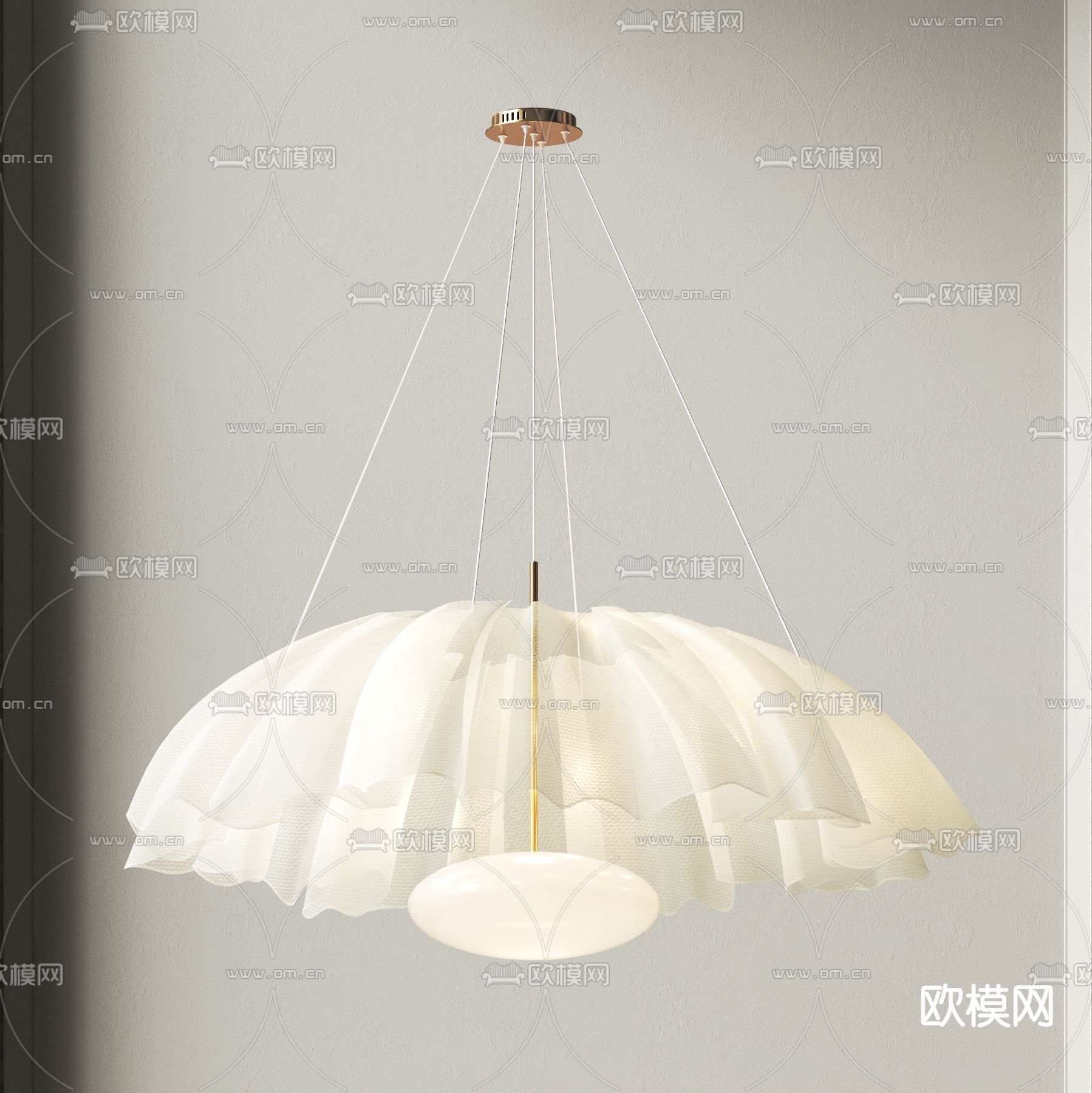 轻纱吊灯 创意吊灯3d模型下载