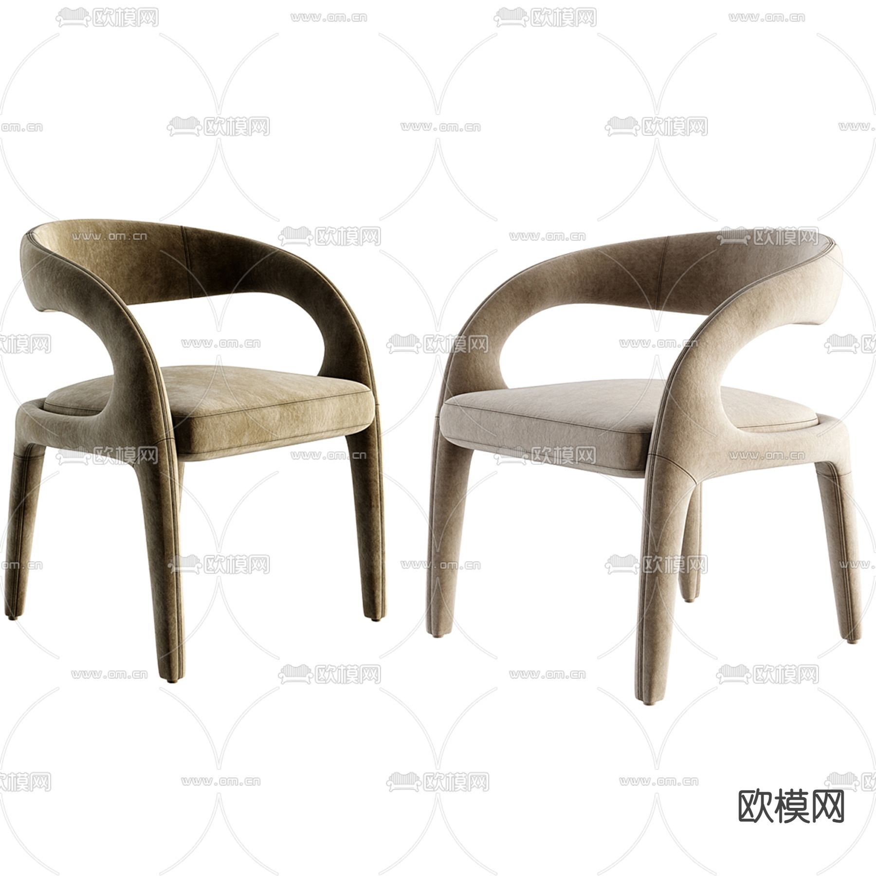 Cassina 椅子 餐椅3d模型下载（渲染图2）