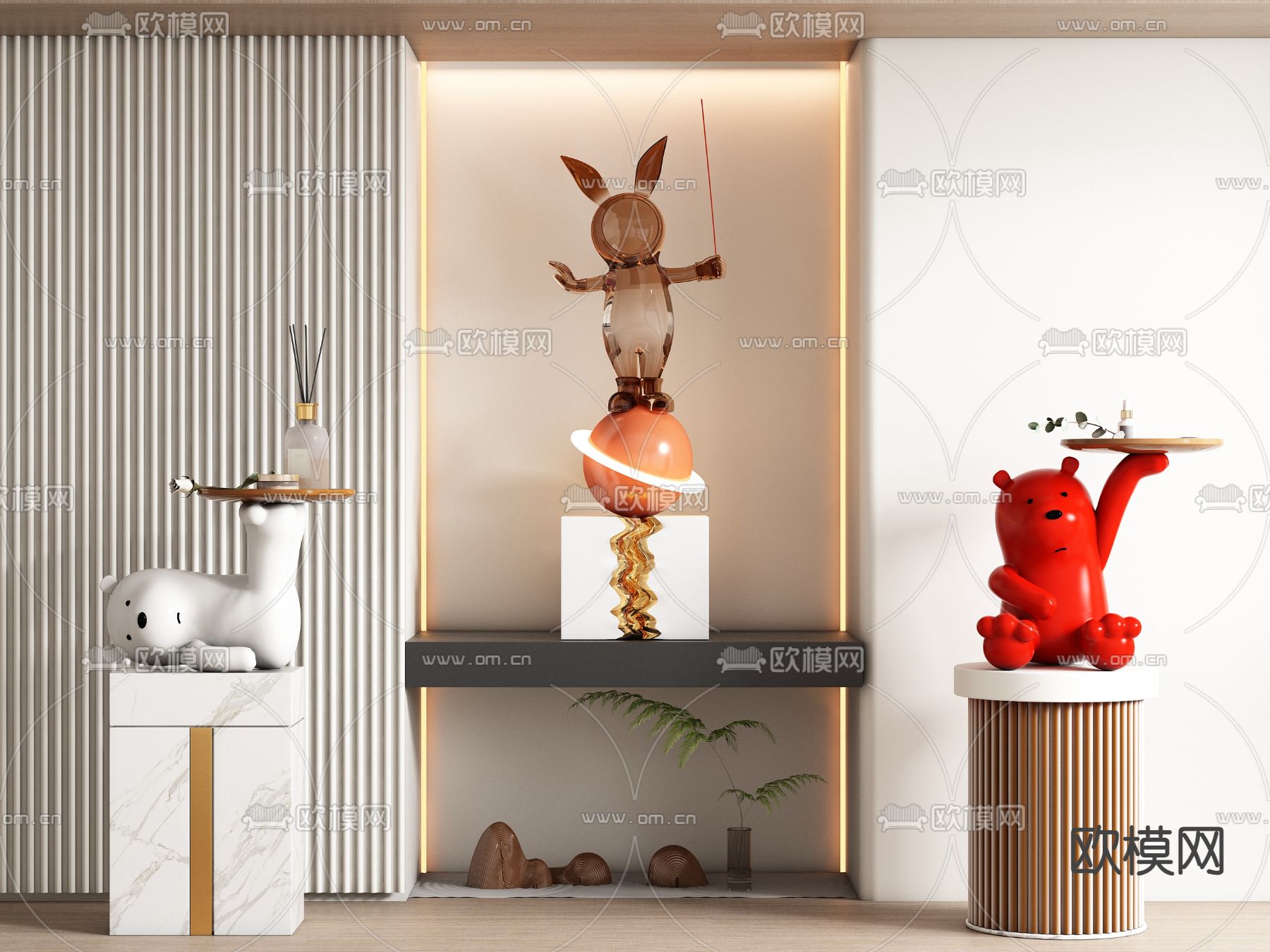 小熊潮玩 公仔 玩偶3d模型下载