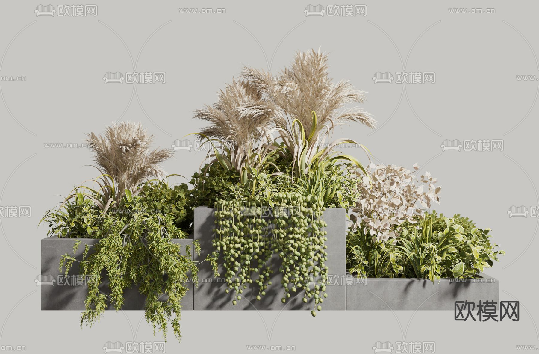 花箱 花坛 花池 花槽3d模型下载