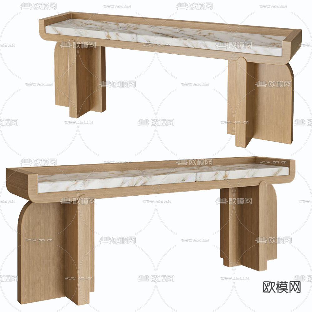 北欧端景台 条案3d模型下载