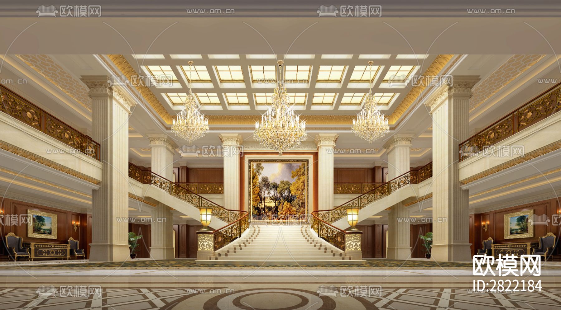 林梓张公馆cad施工图下载（渲染图2）