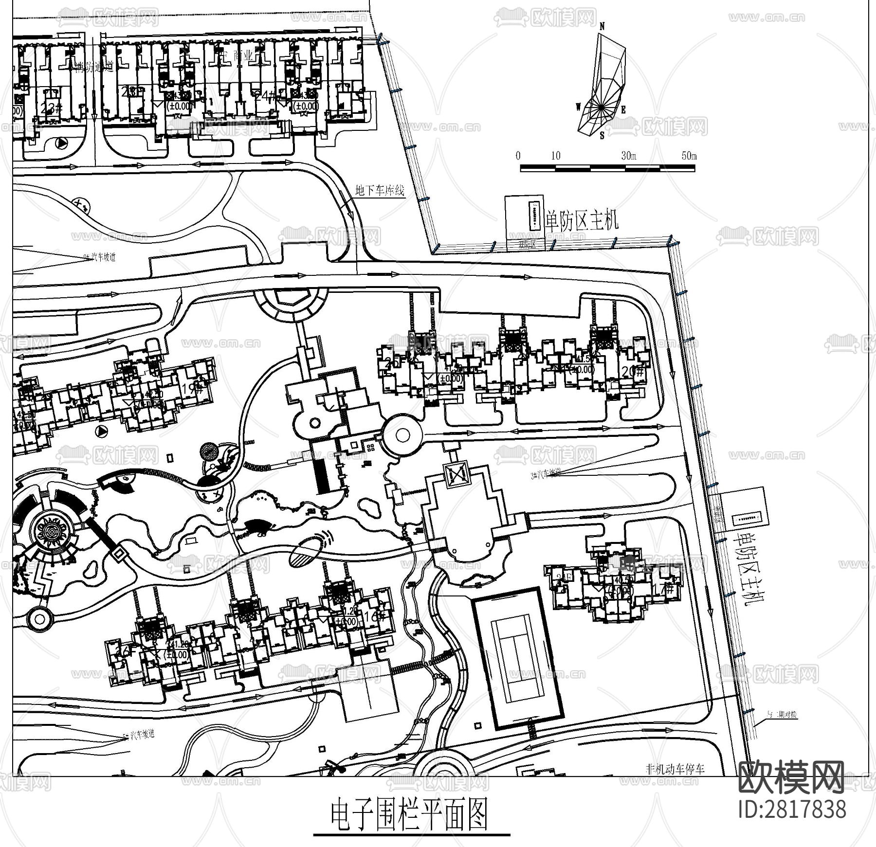 围栏cad大样图下载（渲染图5）