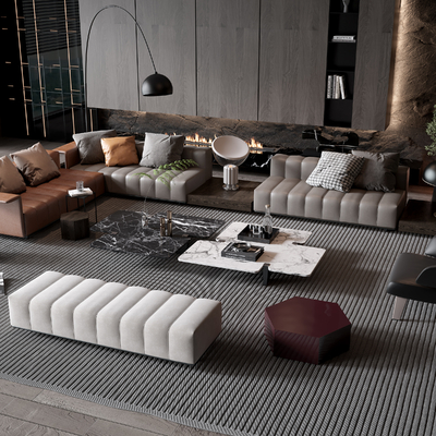  Minotti 组合沙发su模型 
