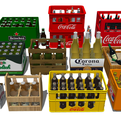  整箱啤酒 可乐su模型 