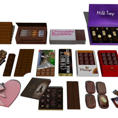  巧克力糖果su模型 