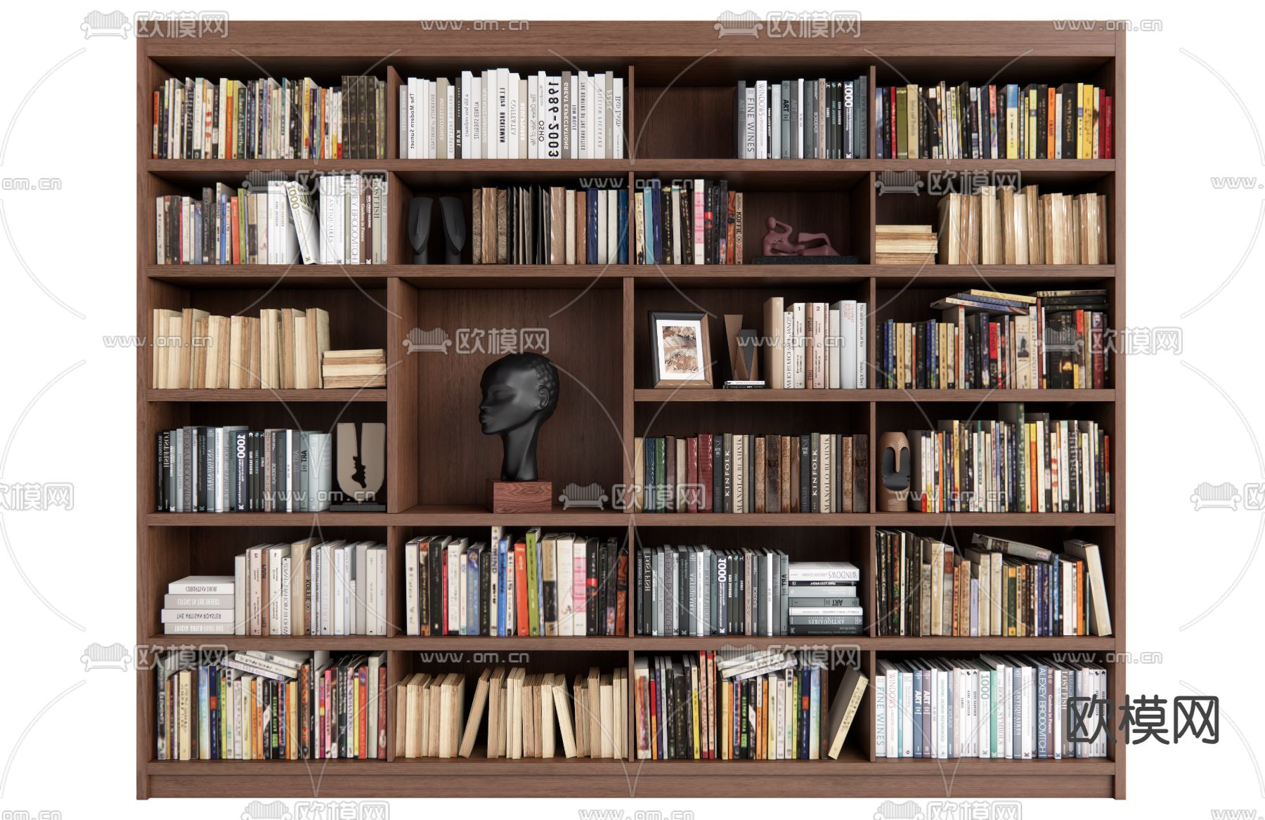 中古风书架 书柜su模型下载（渲染图1）