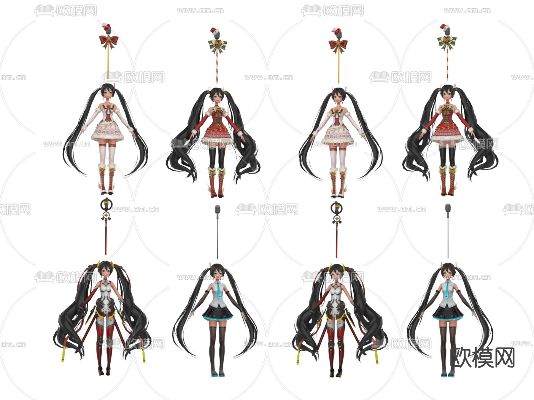 美少女su模型下载（渲染图1）