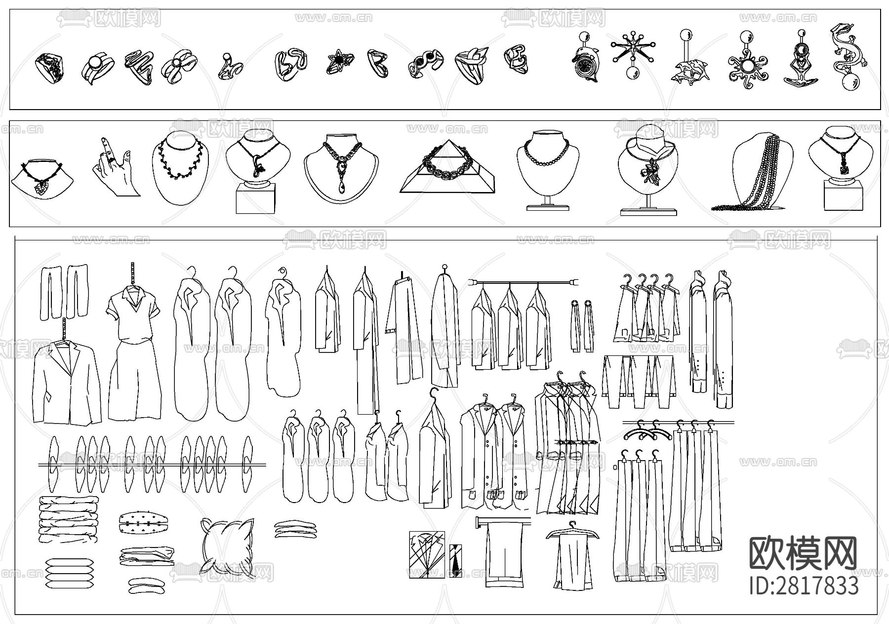 服饰cad图块下载（渲染图4）
