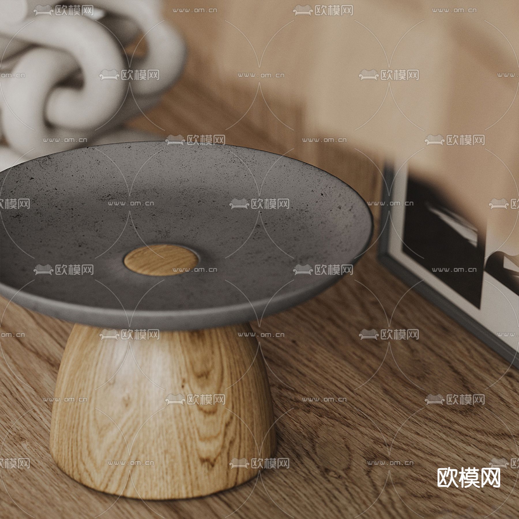 嵌入式式壁炉 火焰 文化石3d模型下载（渲染图3）