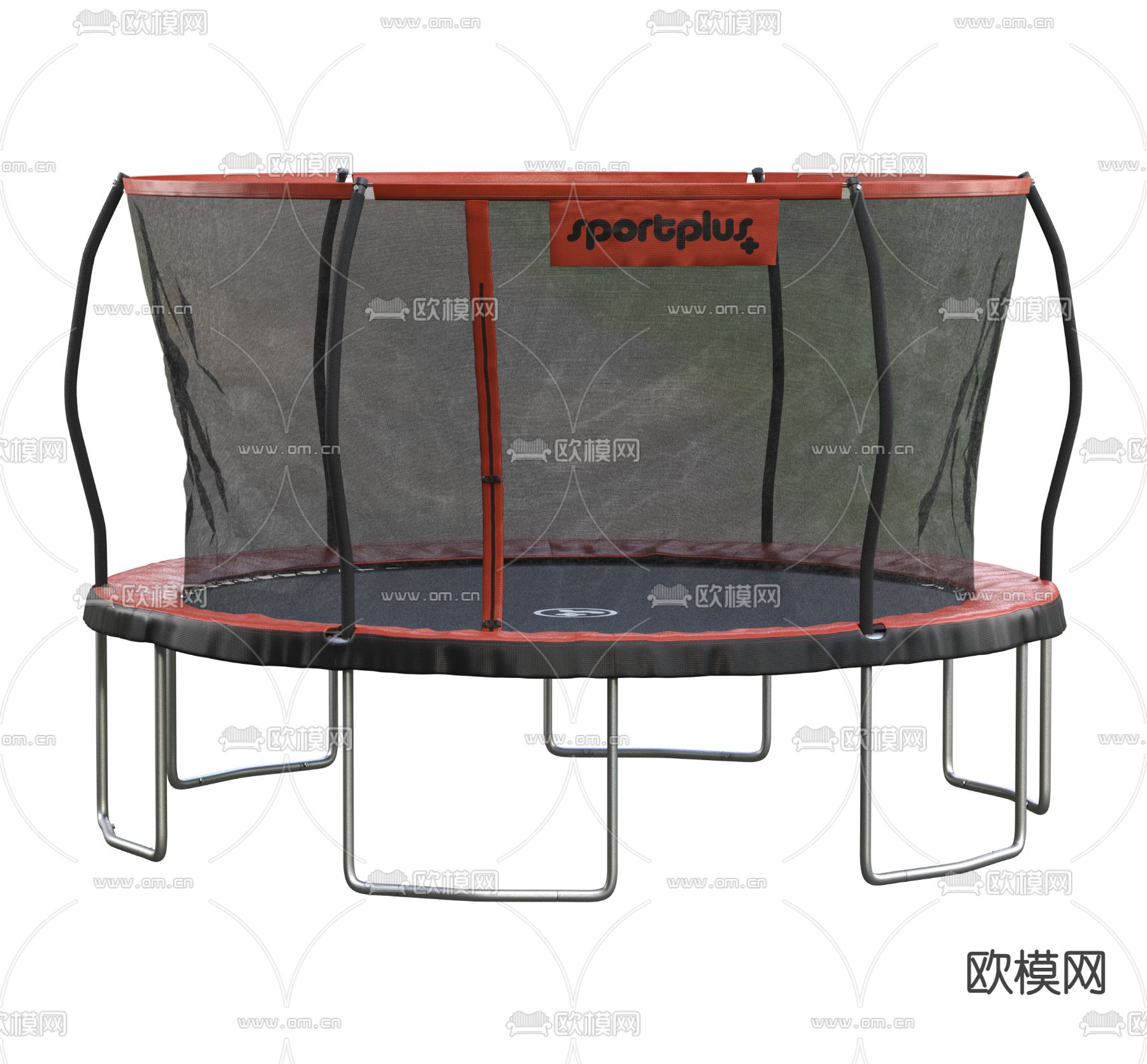 蹦床 游乐设施3d模型下载（渲染图1）