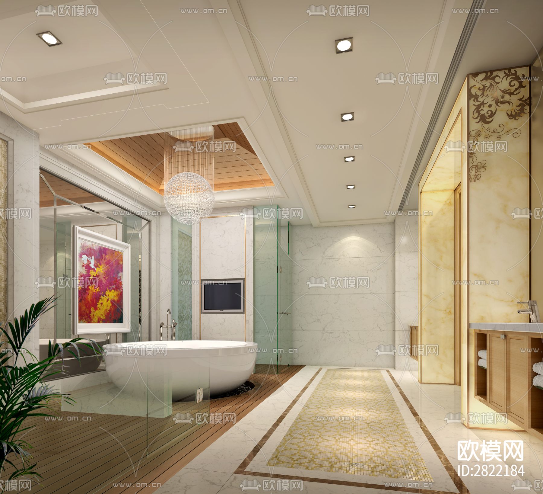 林梓张公馆cad施工图下载（渲染图1）