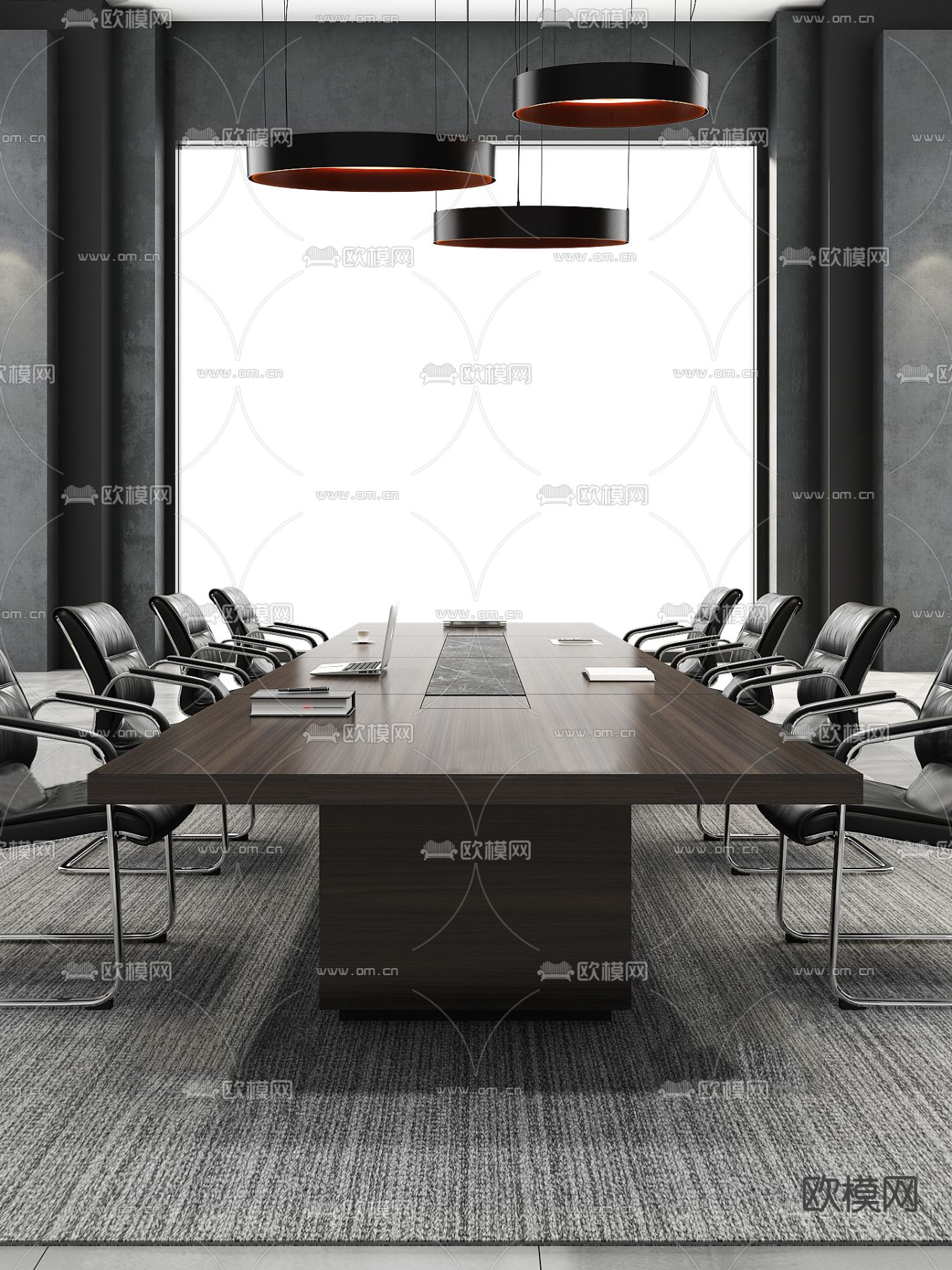 会议桌 会议台3d模型下载