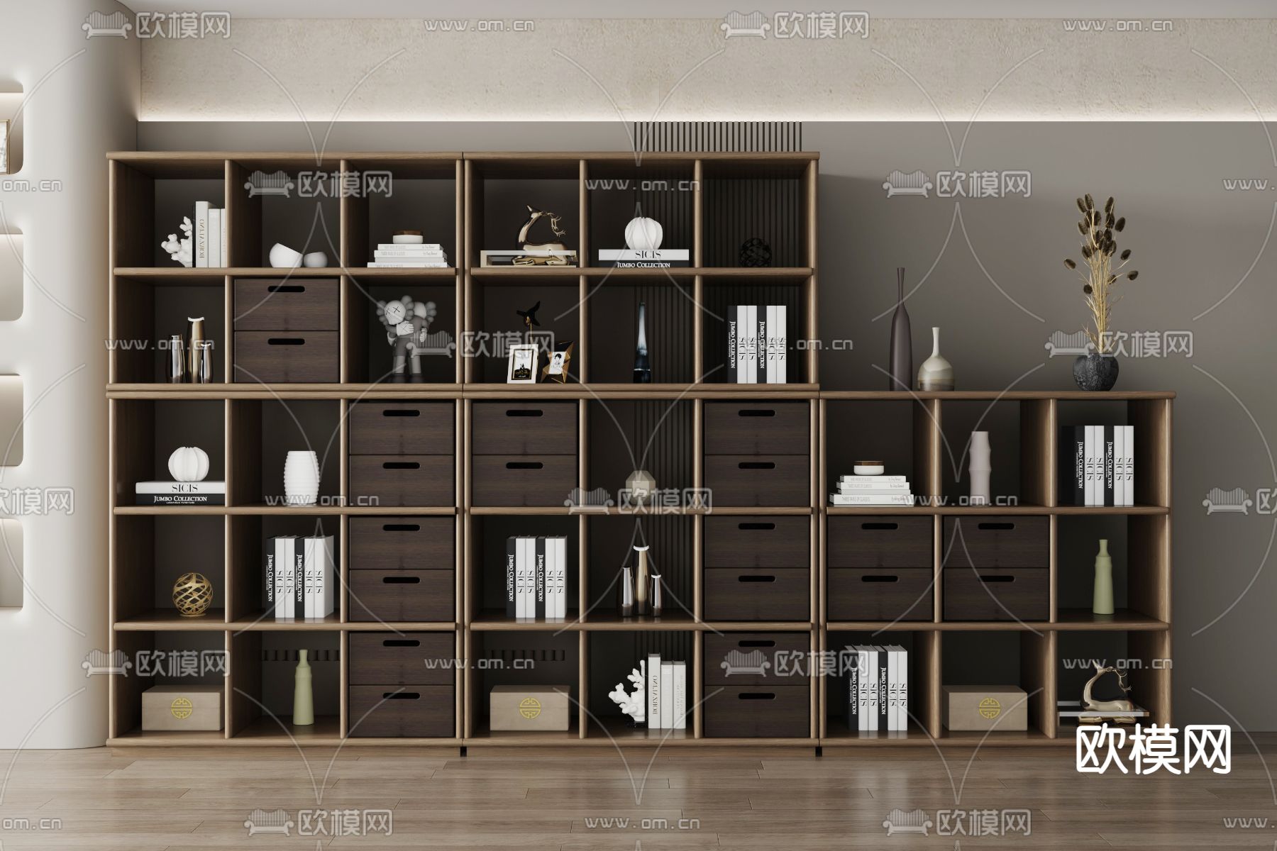 书架 置物架 陈列架3d模型下载