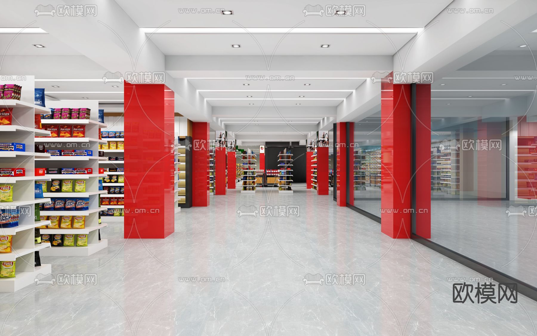 商场超市3d模型下载（渲染图1）