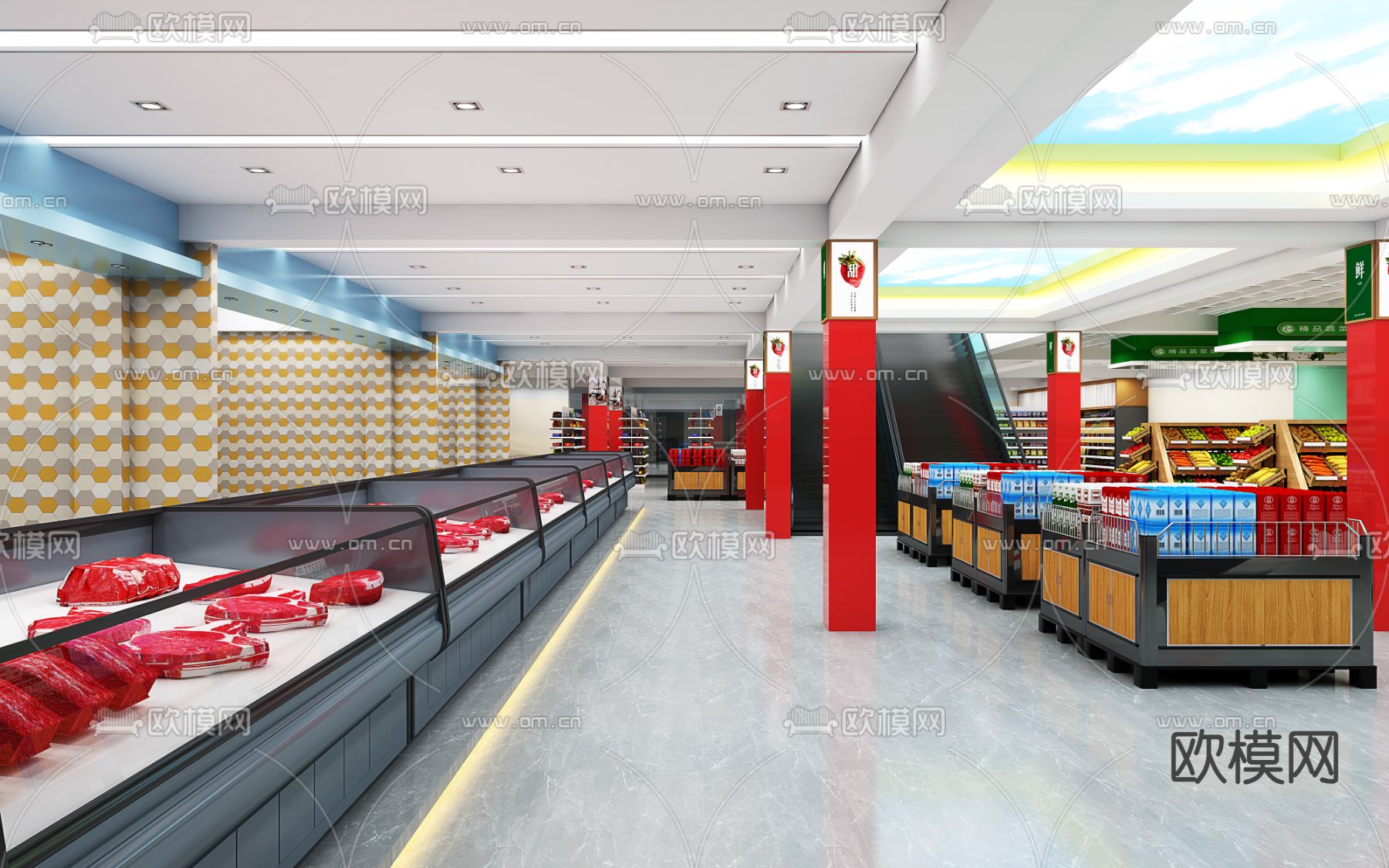 商场超市3d模型下载（渲染图5）